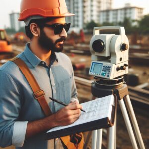 What is the role of survey engineer in construction projects?